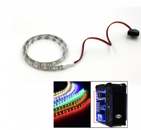 PC LED Band weiss 50 cm mit Molex Anschluss